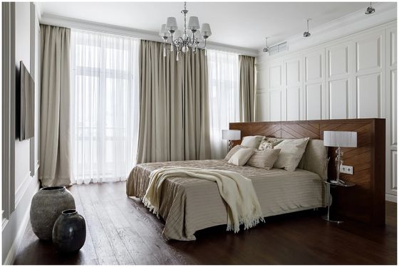 Contemporain français de luxe de style de lumière rêveuse verticale électrique futée de rideau 53&quot; largeur